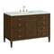 James Martin Vanities 48'' Vanity, Mid Century Walnut w/ 3 CM Lime Delight Quartz Top 485-V48-WLT-3LDL - alternate 3
